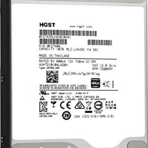HGST Ultrastar He10 10TB 7200 RPM 4Kn SAS 12Gb/s 3.5-Inch Enterprise Hard Drive HUH721010AL4204