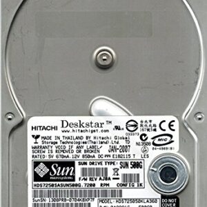 Hitachi HDS725050KLA360 Sun P/N: 0A32216 500GB MLC: BA1963