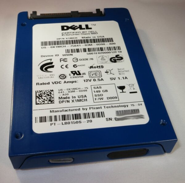 Dell X1MCH Enterprise 2.5" SFF 149GB SLC 3Gbps SAS SSD 342-2367 6T92M LB150S