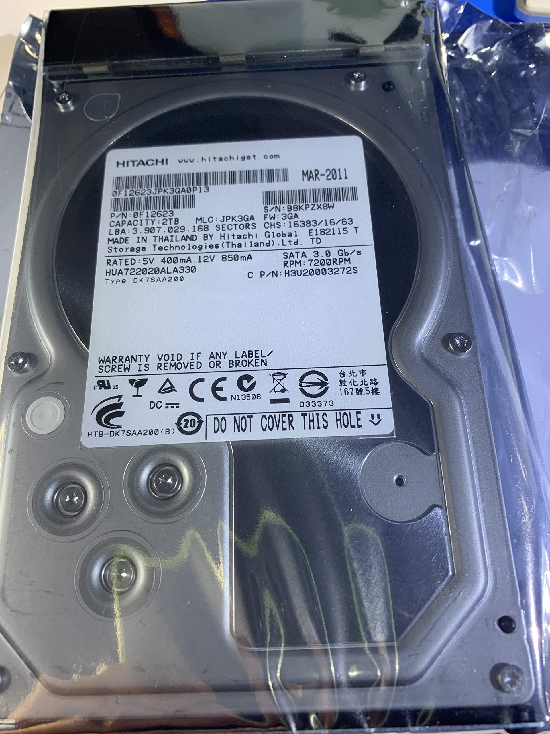 Hitachi HUA722020ALA330 - outlet 2TB 7.2K RPM 32MB Cache SATA 3.5