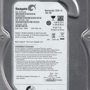 "ST3160316AS, 6VY, SU, PN 9YP13A-304, FW JC4B, Seagate 160GB SATA 3.5 Hard Drive"