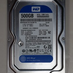 500GB Western Digital Caviar Blue SATA-6Gb/s 16MB Cache 7200rpm