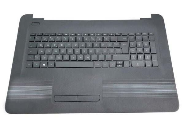 HP 17 Notebook Jack Black German Keyboard PALMREST TOUCHPAD Assembly 856771-041