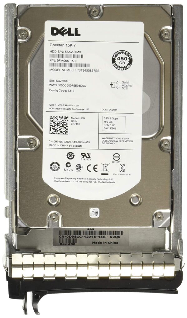 Dell 450 Gb 3.5 Internal Hard Drive - SAS - 15000 RPM - Hot Pluggable