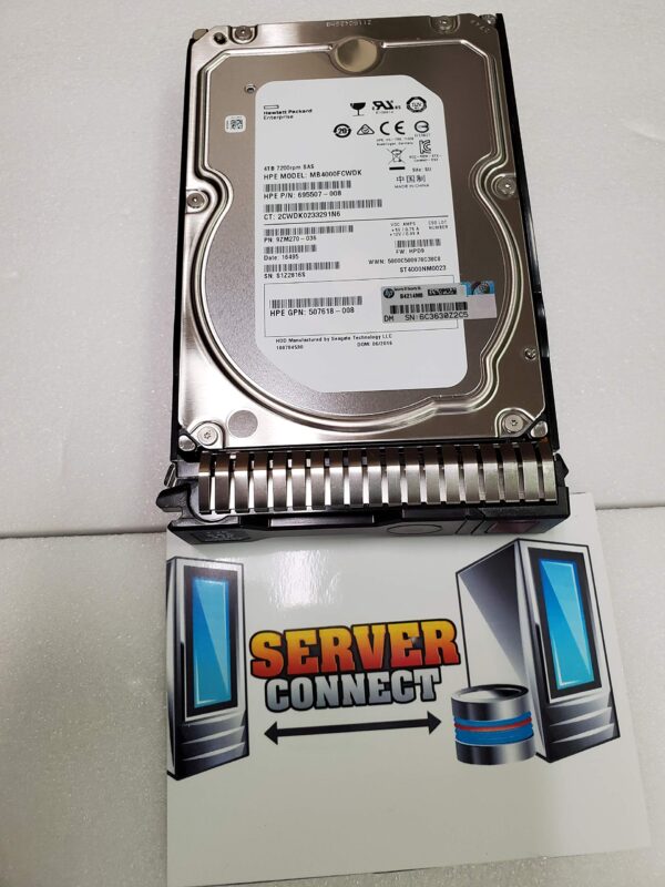 695507-008 HPE 4TB 7.2K 6G LFF SAS SC Hard Drive