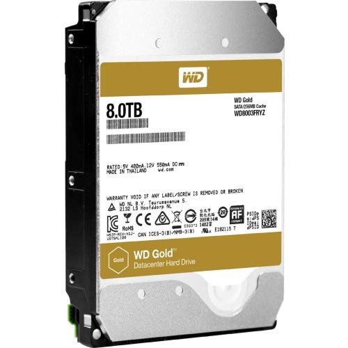 TDSOURCING WESTERN DIGITAL WD Gold WD8003FRYZ 8 TB Hard Drive - SATA (SATA/600) - 3.5" Drive - Internal - 7200rpm - 256 MB Buffer