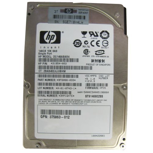 Dg146abab4 146Gb 10000Rpm Sas 2.5Inch Hot Swap Hard Disk Drive With T