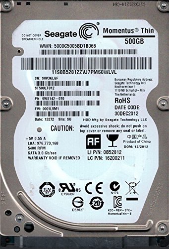 Seagate ST500LT012 P/N: 9WS142-070 F/W: 0001LVM1 SU S0V 500GB