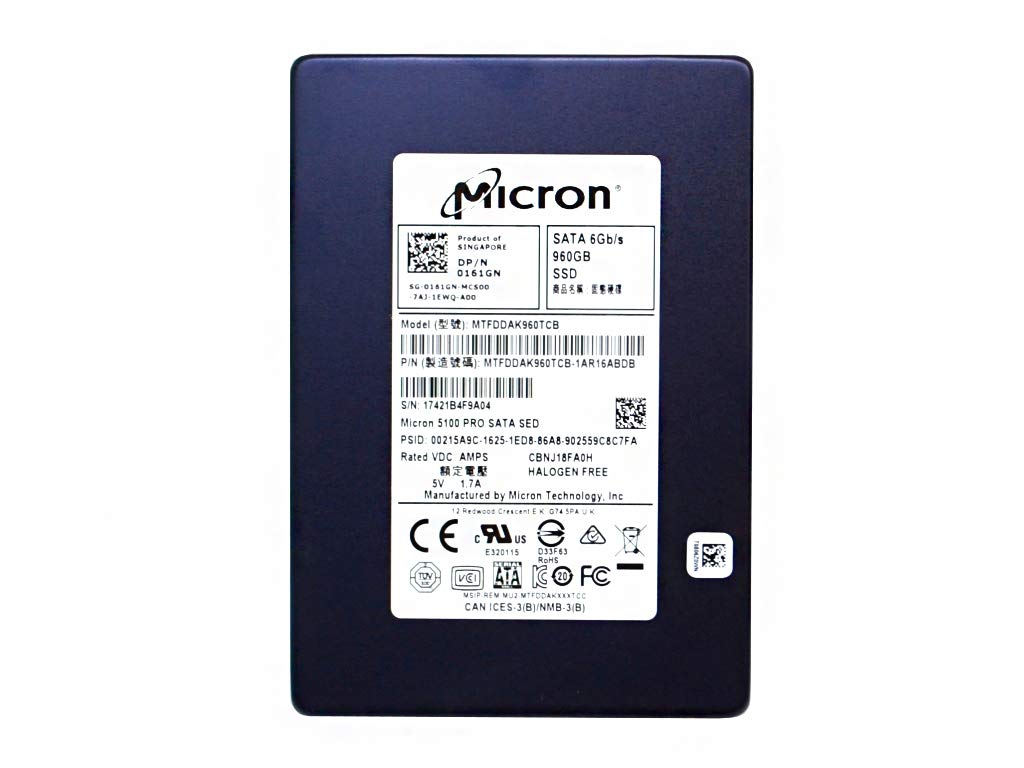 Micron MTFDDAK960TCB 5100 PRO 960GB 2.5" TLC SATA 6GB/S SSD Solid State Drive US