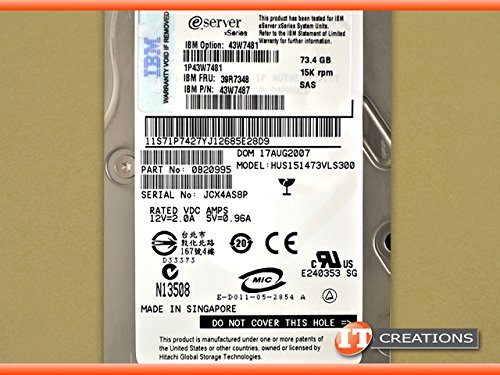 IBM 39R7348 IBM 73.4GB 15K RPM 3.5 INCH SAS HARD DRIVE