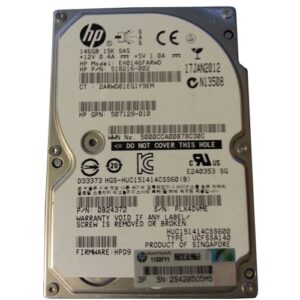 Hewlett Packard Enterprise DRVRefurbished, 507129-010Refurbished DRV GNRC-SPS 146GSAS 2.5 15K DP 6Gb)