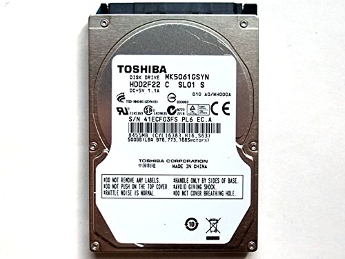 Toshiba 500GB 7200RPM 3Gbps 16MB SATA 2.5" OEM HDD MK5061GSYN