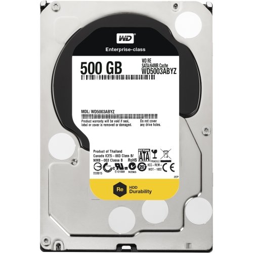 Wd Re Wd5003abyz 500 Gb 3.5" Internal Hard Drive Sata 7200 RPM 64 Mb Buffer Product Type: Storage Drives/Hard Drives/Solid State Drives