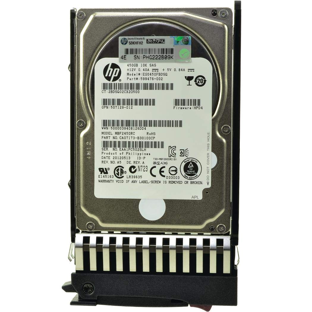 597609-002 HP 450GB 10K RPM Form Factor 2.5 Inches Hot Swap SAS 6