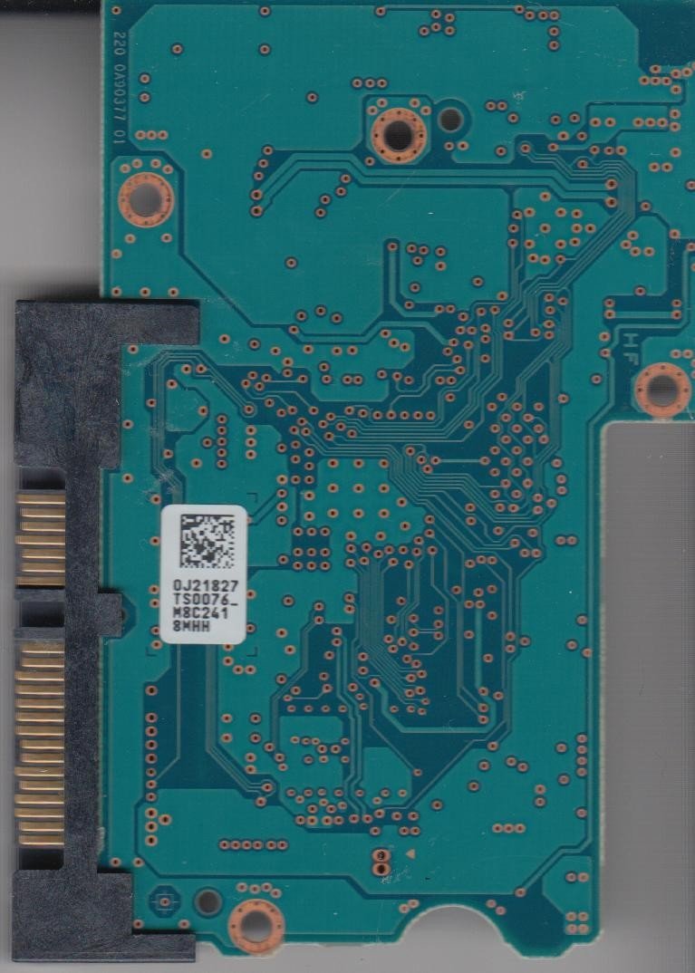 DT01ACA100, HDKPC03H0A01 S, AA00/7C0, Toshiba SATA 3.5 PCB