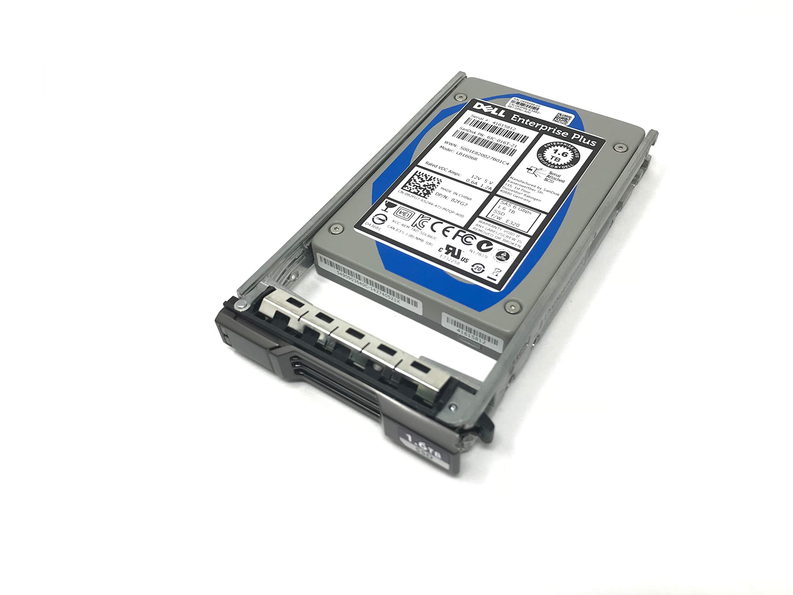 82FG7 Dell Enterprise Plus 1.6TB 6Gbps SAS 2.5'' SSD Solid State Drive LB1606R