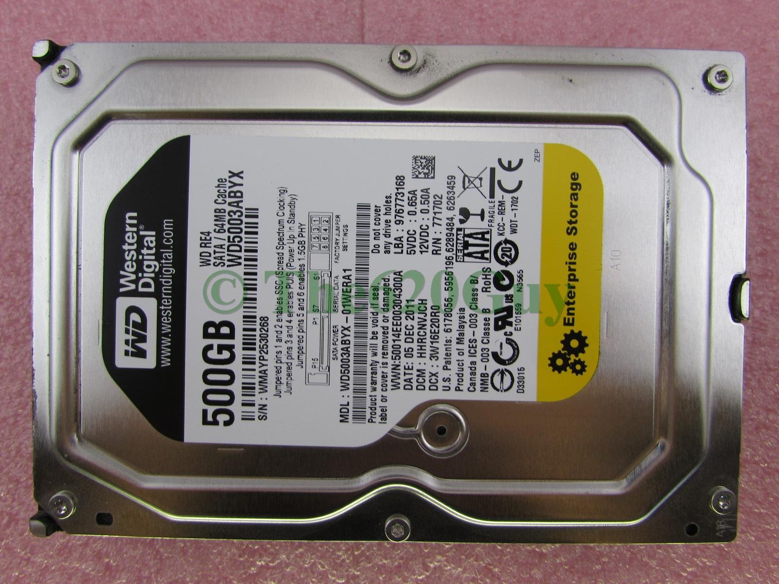 500GB SATA 7200 RPM HD (WD5003ABYX) -