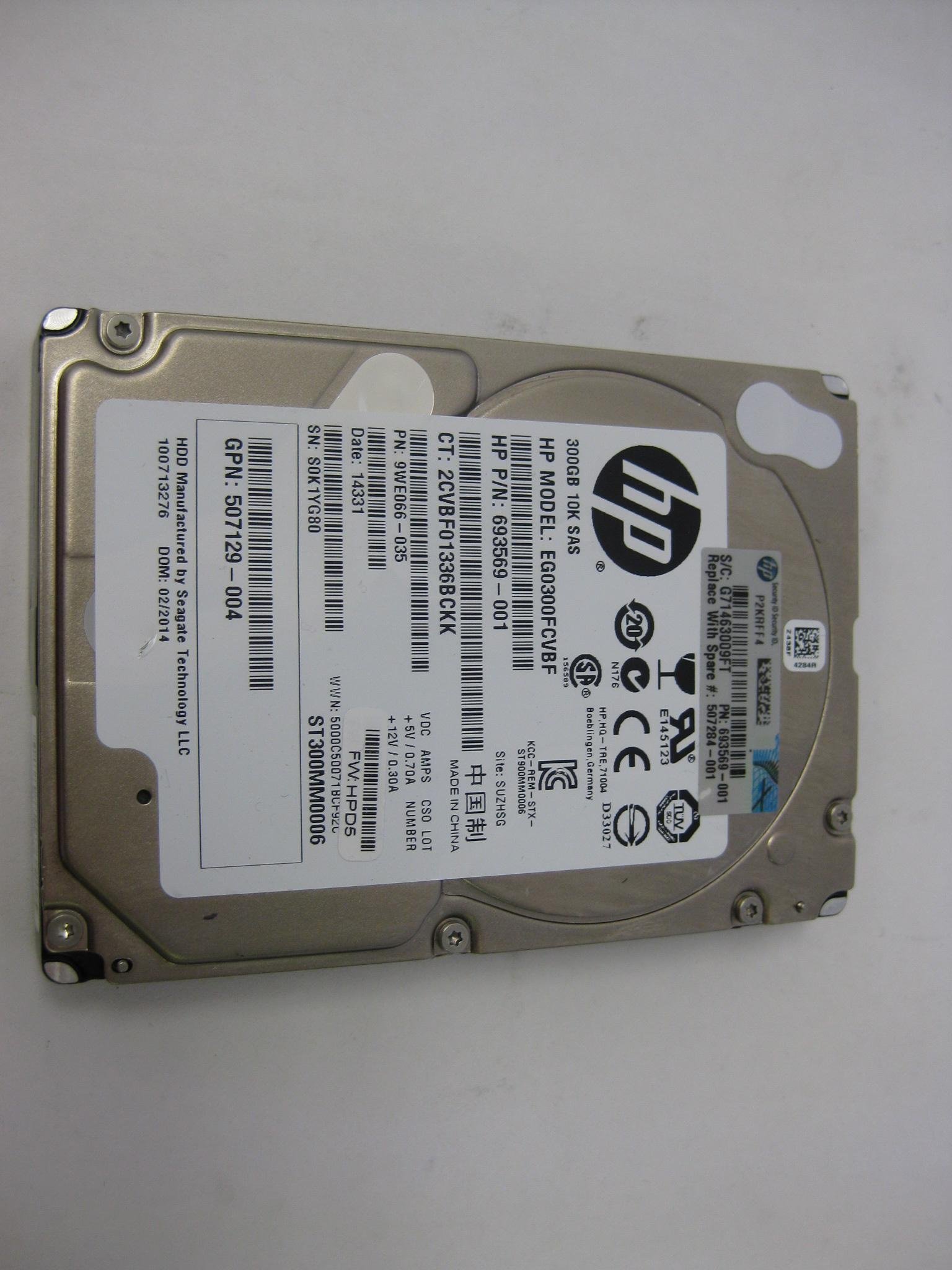 Eg0300fcvbf Hewlett-Packard 300Gb 10000Rpm 2.5Inch Sas 6G Dual Port S by HP