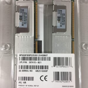 Hewlett Packard (HP) - 397415-B21?LA - HP - Memory - 8 GB : 2 x 4 GB - FB-DIMM 240-pin - DDR2 - 667 MHz / PC2-5300 -