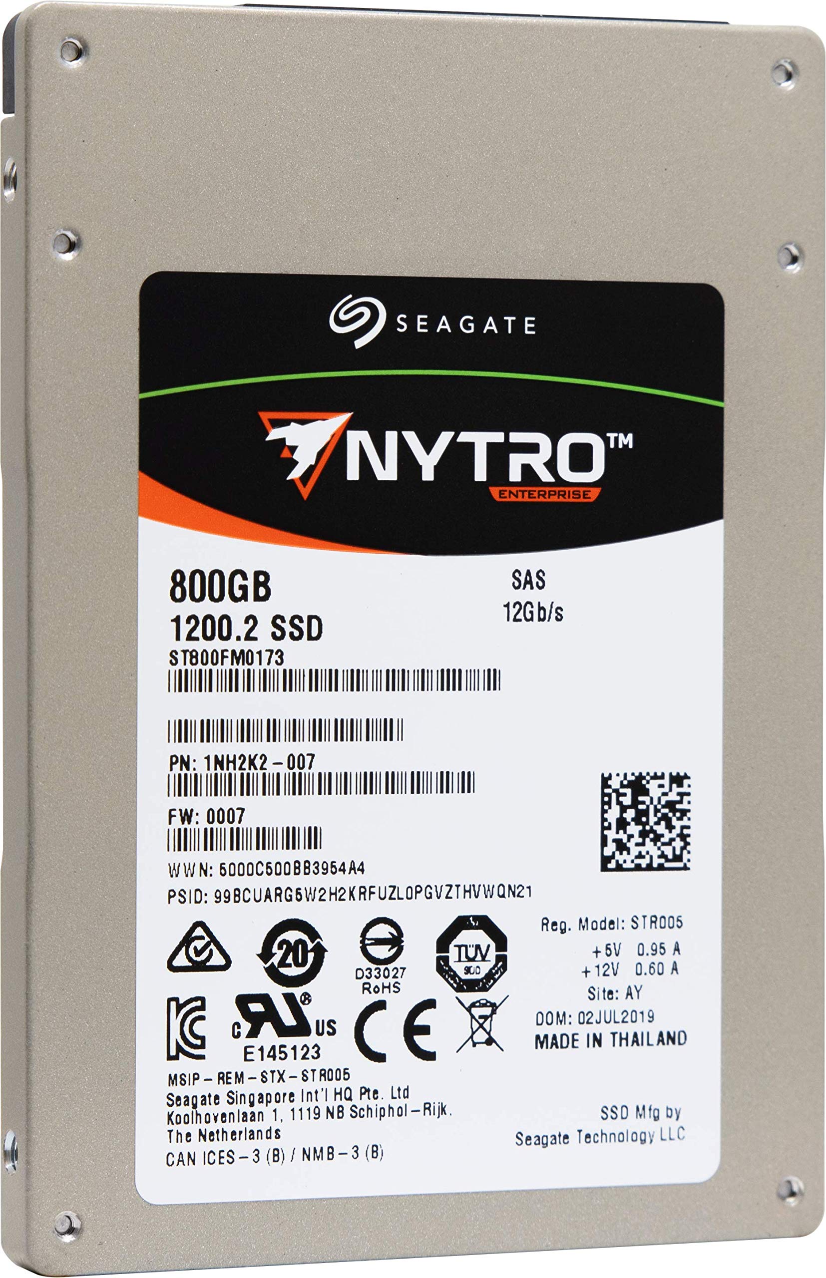 SEAGATE ST800FM0173 800GB Emlc 2.5" Dual Interface 12GB/s SAS SSD 2.5 Inches