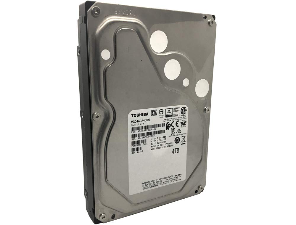 Toshiba 4TB 3.5" SATA 6Gb/s 7200 RPM 128M Enterprise Hard Drive - MG04ACA400N