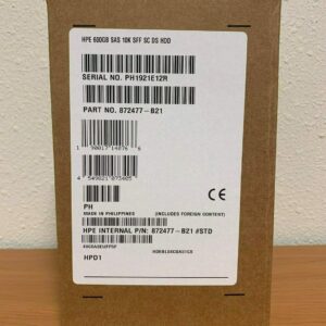 HPE 872477-B21 600GB 12G SAS 10K RPM 2.5" SFF SC Hard Drive, New Factory Sealed